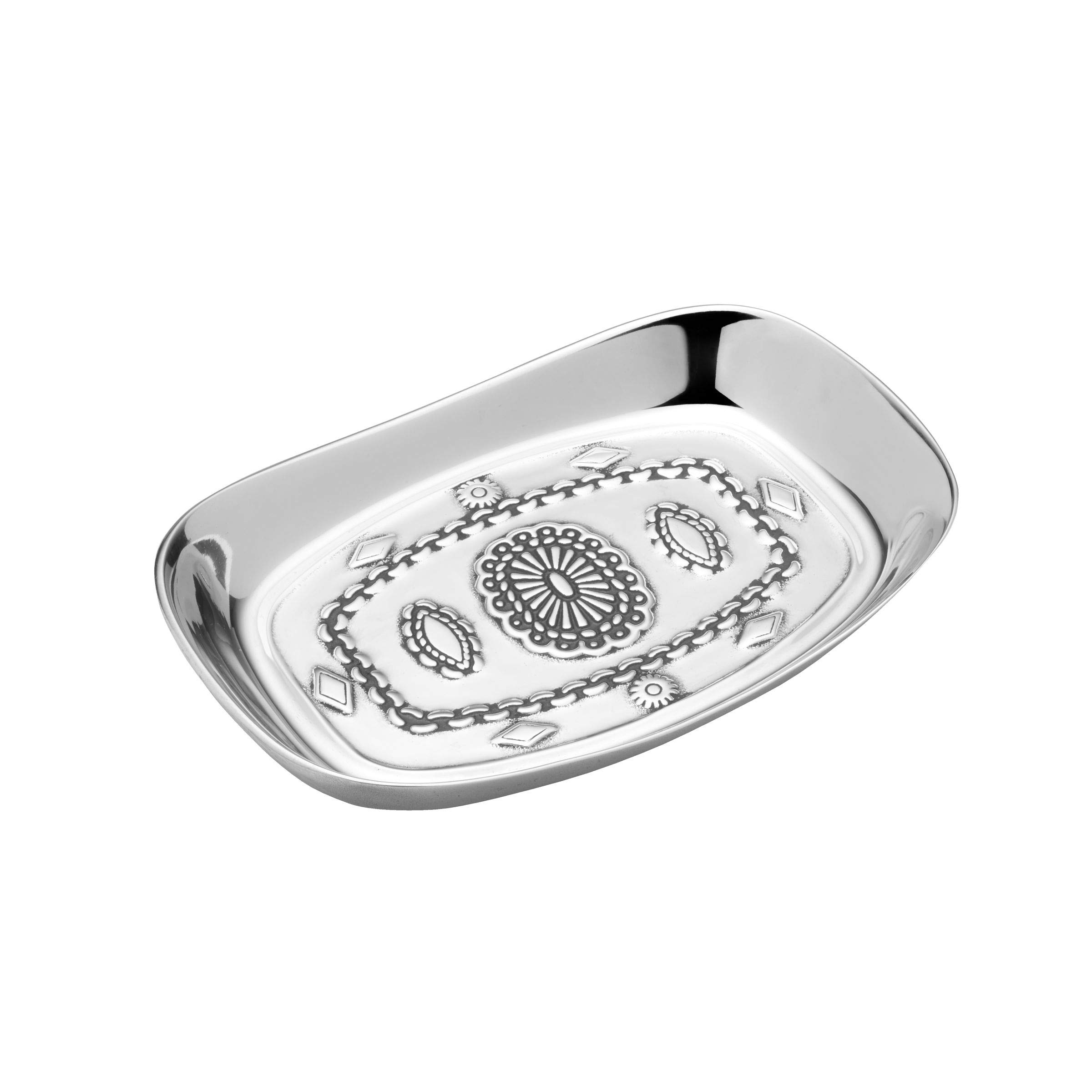 Wilton Armetale Taos 9-Inch Silver Bread Serving Tray - Perfect for Parties, Dinner Rolls & Artisan Bread Display