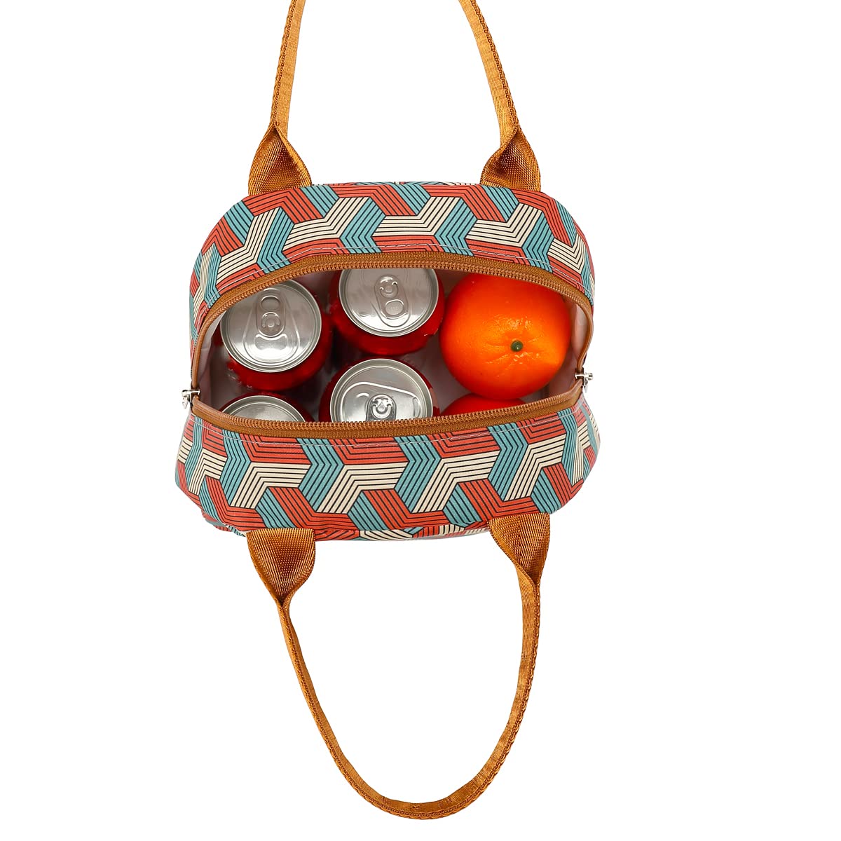 FlowFly Insulated Lunch Bag Tote - Reusable Cooler Lunch Organizer for Women & Men (Red) - Perfect for Work, School, Picnics & Outdoor Activities