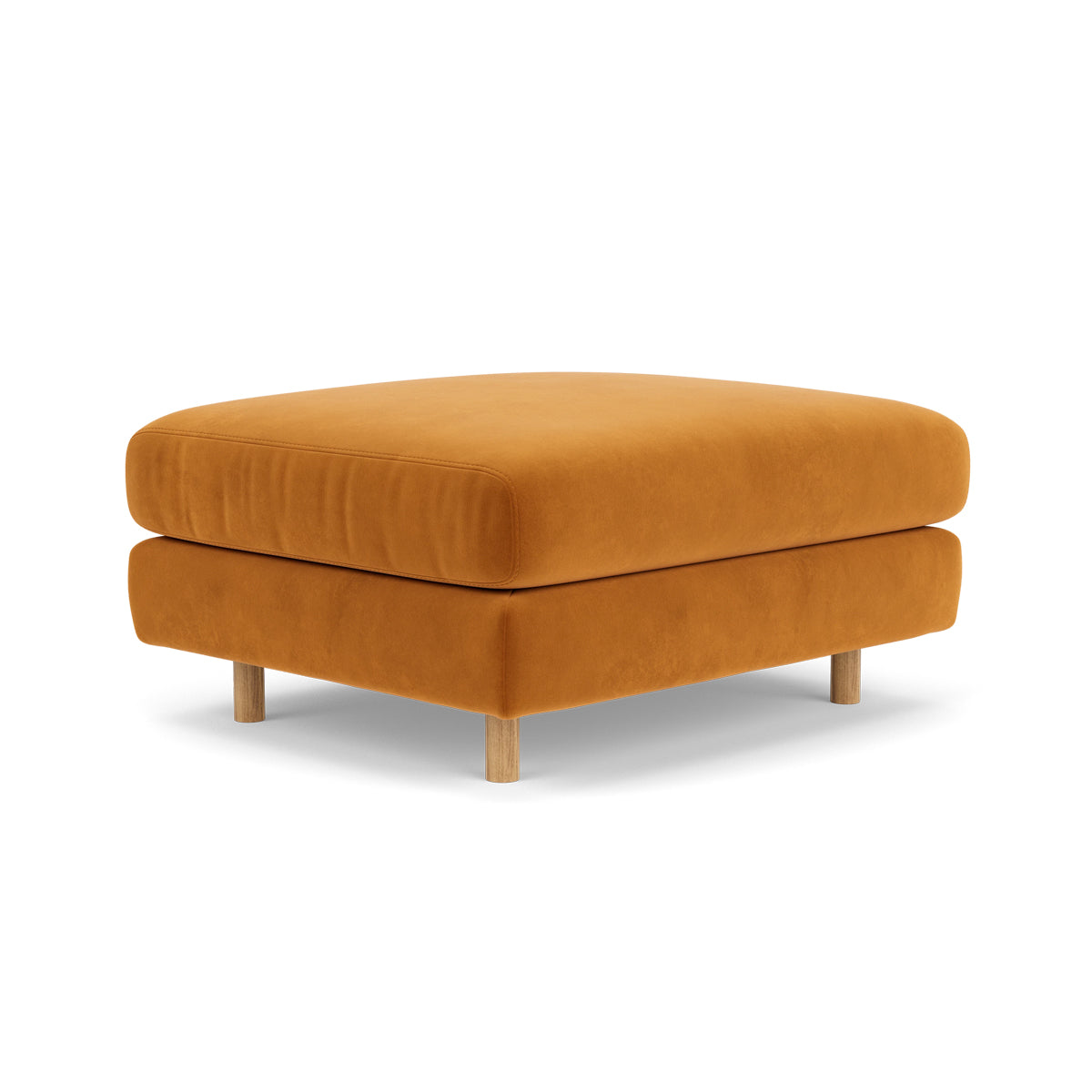 Luxury Dylan Velvet Ottoman - Soft Velvet Upholstered Storage Footrest Stool for Living Room, Bedroom & Home Decor - Perfect for Extra Seating, Footrest & Stylish Storage
