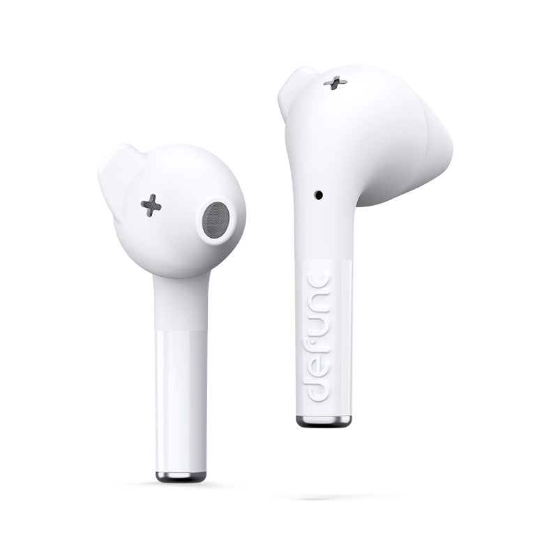 Defunc True Talk Wireless Earbuds - White | Bluetooth Headphones for Gym, Running & Travel