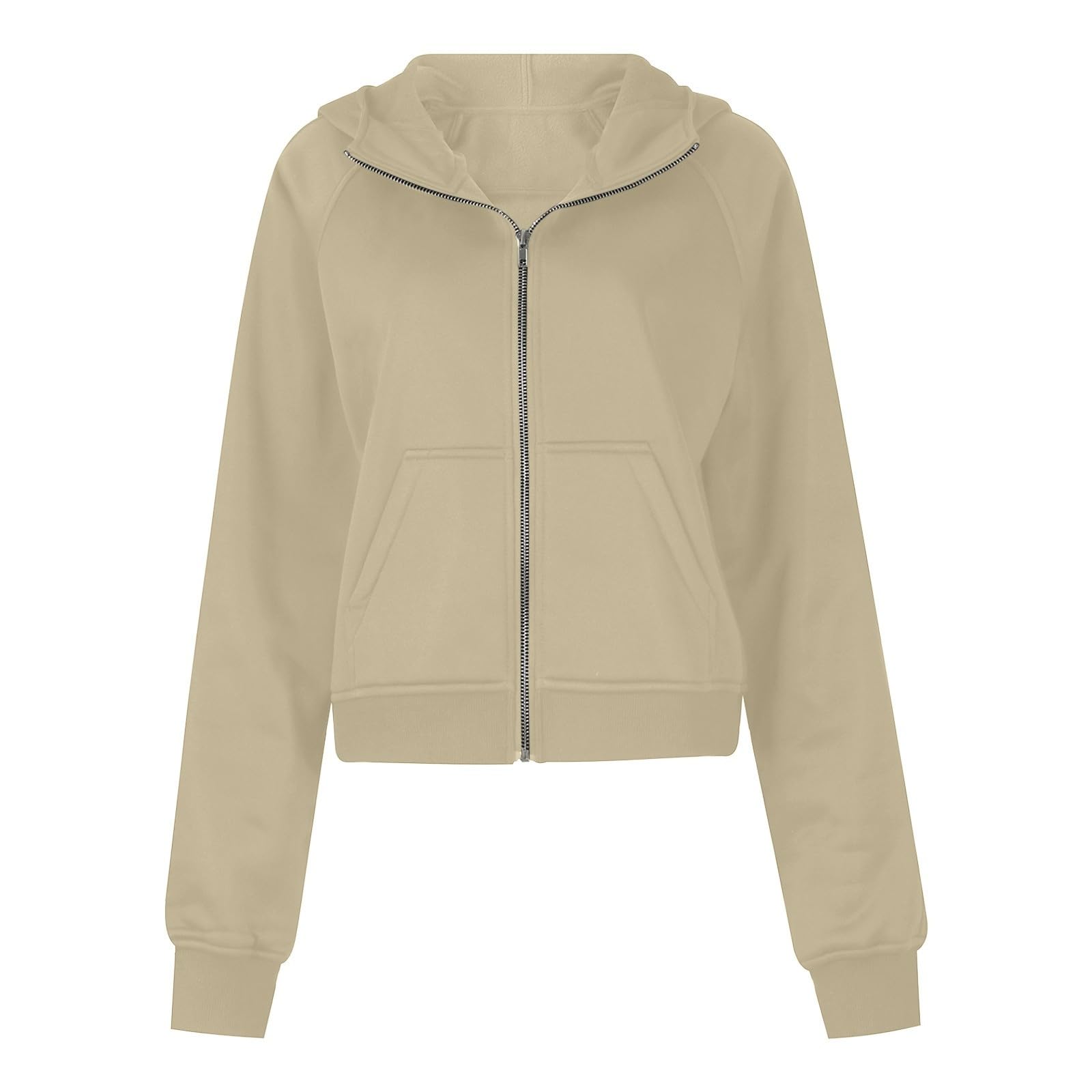 Women's Cropped Zip Up Sweatshirt Jacket - Casual Comfy Gym Top for Fall & Winter 2024 | Perfect for Workouts, Running Errands & Cozy Layering
