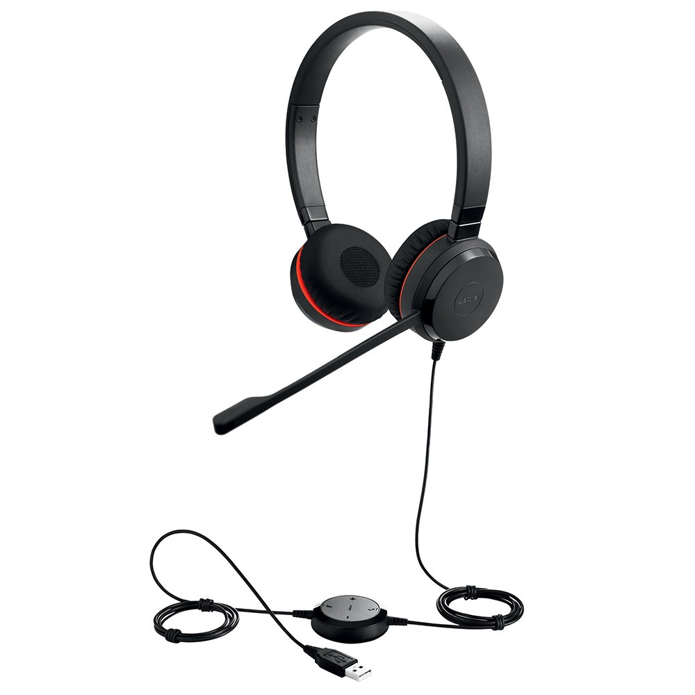 Jabra Evolve 30 II Wired Stereo Headset with Noise Cancelling Mic - MS-Optimized USB/3.5mm Office Headphones for Crystal Clear Calls & Music - All-Day Comfort for Remote Work, Call Centers & Home Office Use