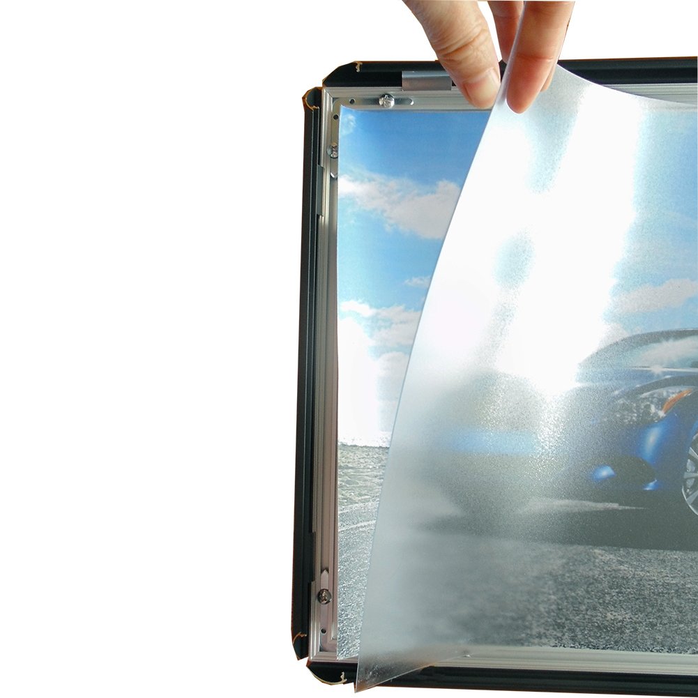 10 Pack HAITIAN Snap Poster Frame Display Unit - 8.5 x 11 Inch Front Loading Wall Mount Picture Frame - Matt Black, 1