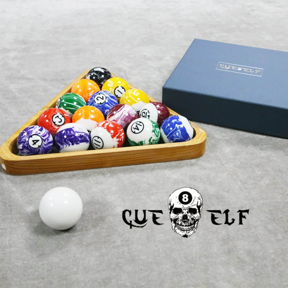 Professional 2-1/4 Inch Billiard Ball Set - 16 Pool Balls for Tournament & Home Game Tables | Perfect for 8-Ball, 9-Ball & Snooker