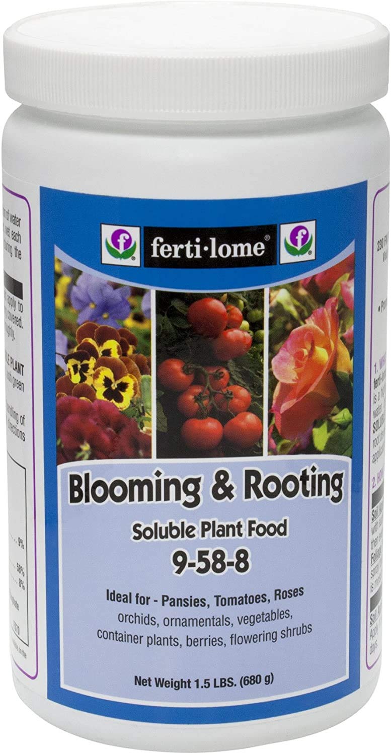 VPG Fertilome Bloom and Root Soluble Dry Plant Food (4-Pack) - Fast-Acting Flower & Root Booster for Indoor & Outdoor Plants - Perfect for Roses, Vegetables, and Houseplants