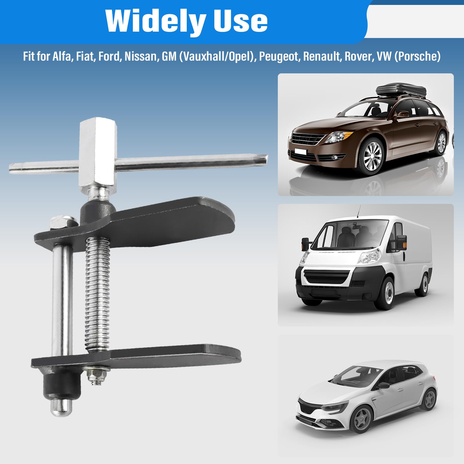 KUNTEC Disc Brake Pad Installation Tool - Professional Caliper Piston Spreader for Car & Truck Brake Maintenance - Perfect for DIY Mechanics & Auto Repair Shops