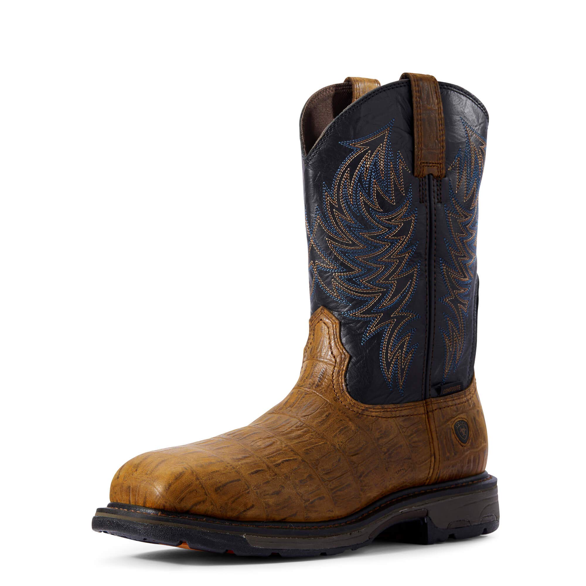 ARIAT Men's Workhog Western Work Boot with Composite Toe - Durable Safety Work Boots for Construction, Ranch & Outdoor Work - 10032454