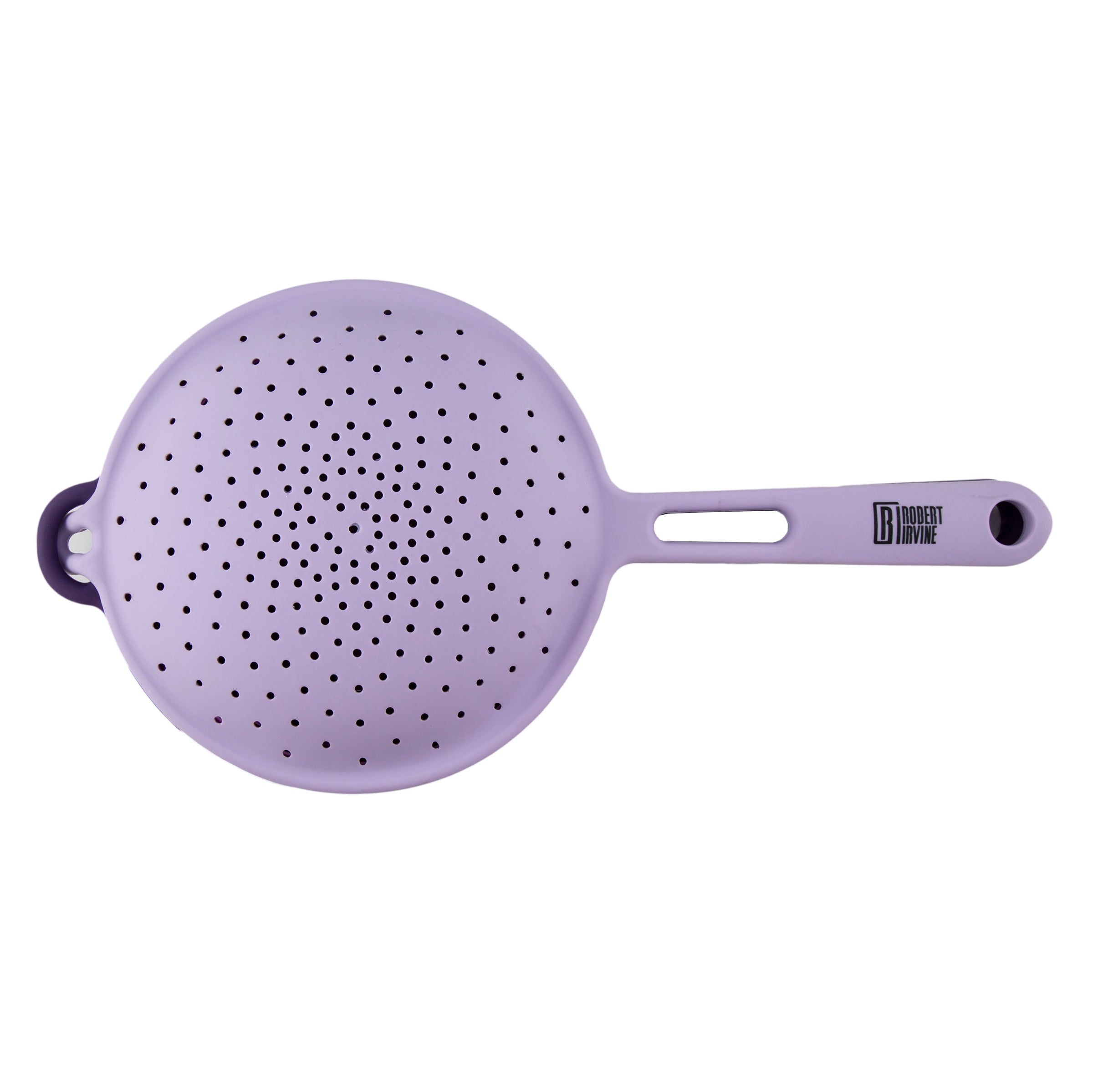 Robert Irvine 2-Piece Silicone Colander Set - Purple | BPA-Free Strainer for Pasta, Vegetables & Fruits | Perfect for Kitchen, Camping & Meal Prep