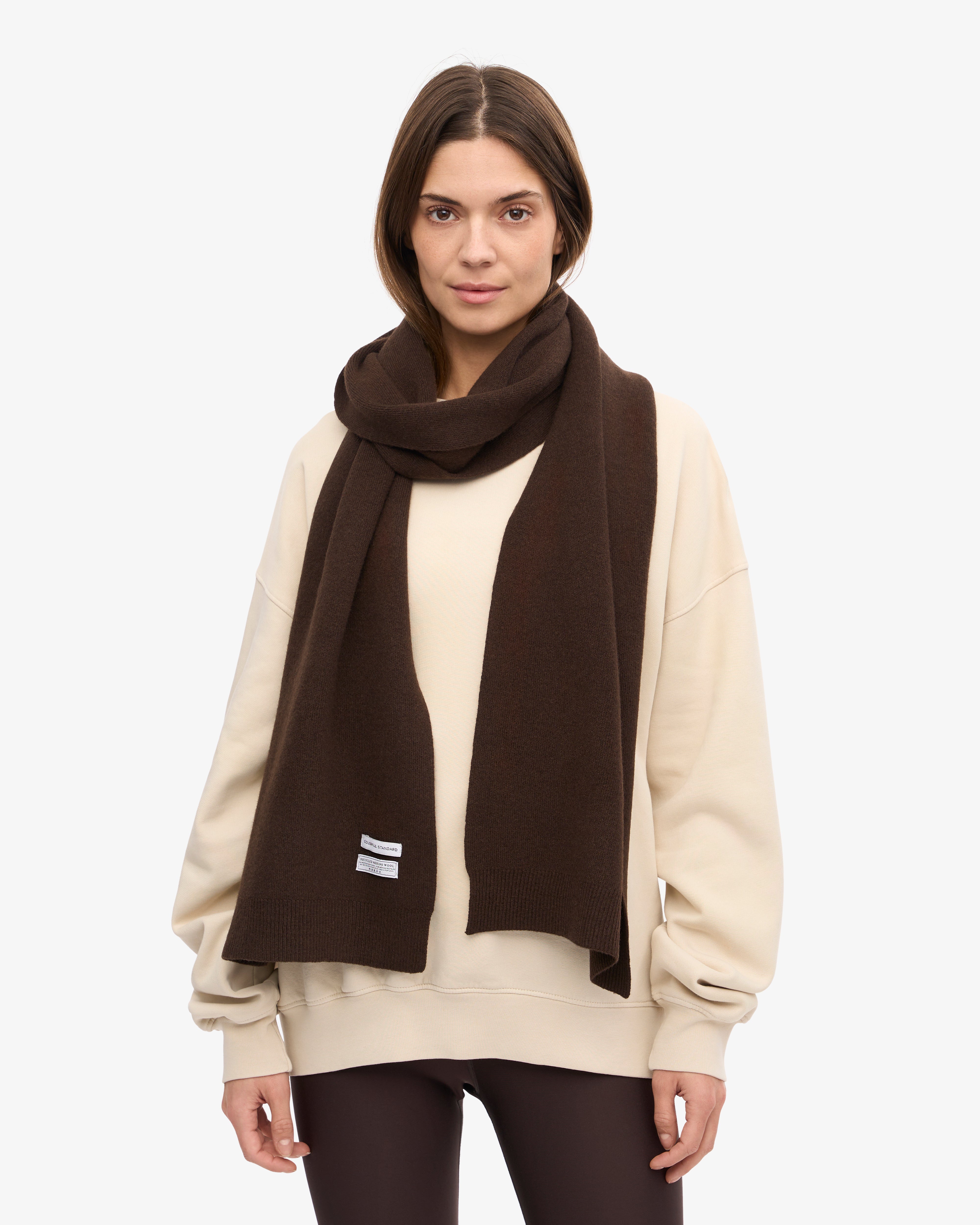 Premium Merino Wool Scarf for Women & Men - Soft Warm Winter Accessory in Coffee Brown - Perfect for Cold Weather, Outdoor Activities & Fashion Styling