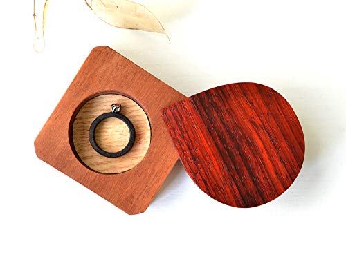 Handcrafted Wooden Ring Box for Wedding & Engagement - Proposal Jewelry Gift Box for Rings - Perfect for Proposals, Anniversaries & Special Occasions