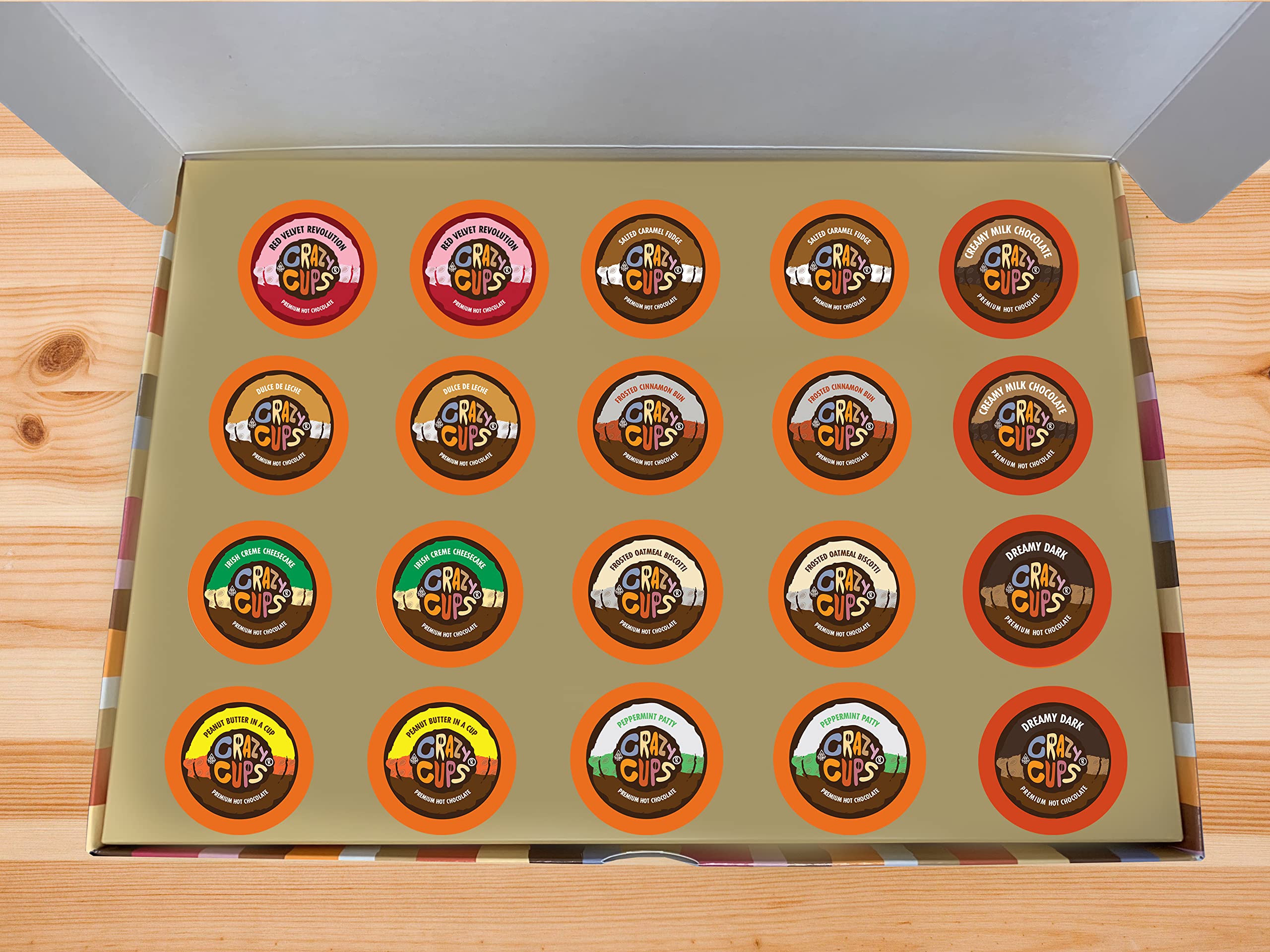 Deluxe Holiday Hot Chocolate Gift Set - 20 Count Assorted Flavored Keurig K-Cups for Single Serve Cocoa | Recyclable Pods Compatible with Keurig Machines | Perfect for Christmas Gifts, Office Treats & Cozy Winter Nights