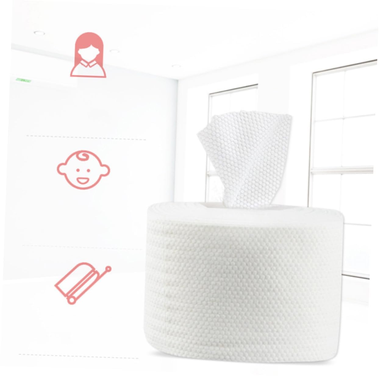 iPetboom 40-Pack Soft White Makeup Remover Towels & Washcloths - Gentle Reusable Cotton Wipes for Face Cleansing, Baby Care, Spa & Beauty Routine