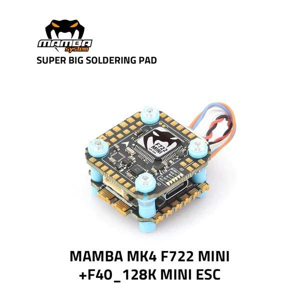 Diatone MAMBA MK4 F722 MINI Flight Controller with F40A 3-6S 128kHz BLHeli_32 ESC Stack - 20x20mm for FPV Drone Racing and Freestyle Flying