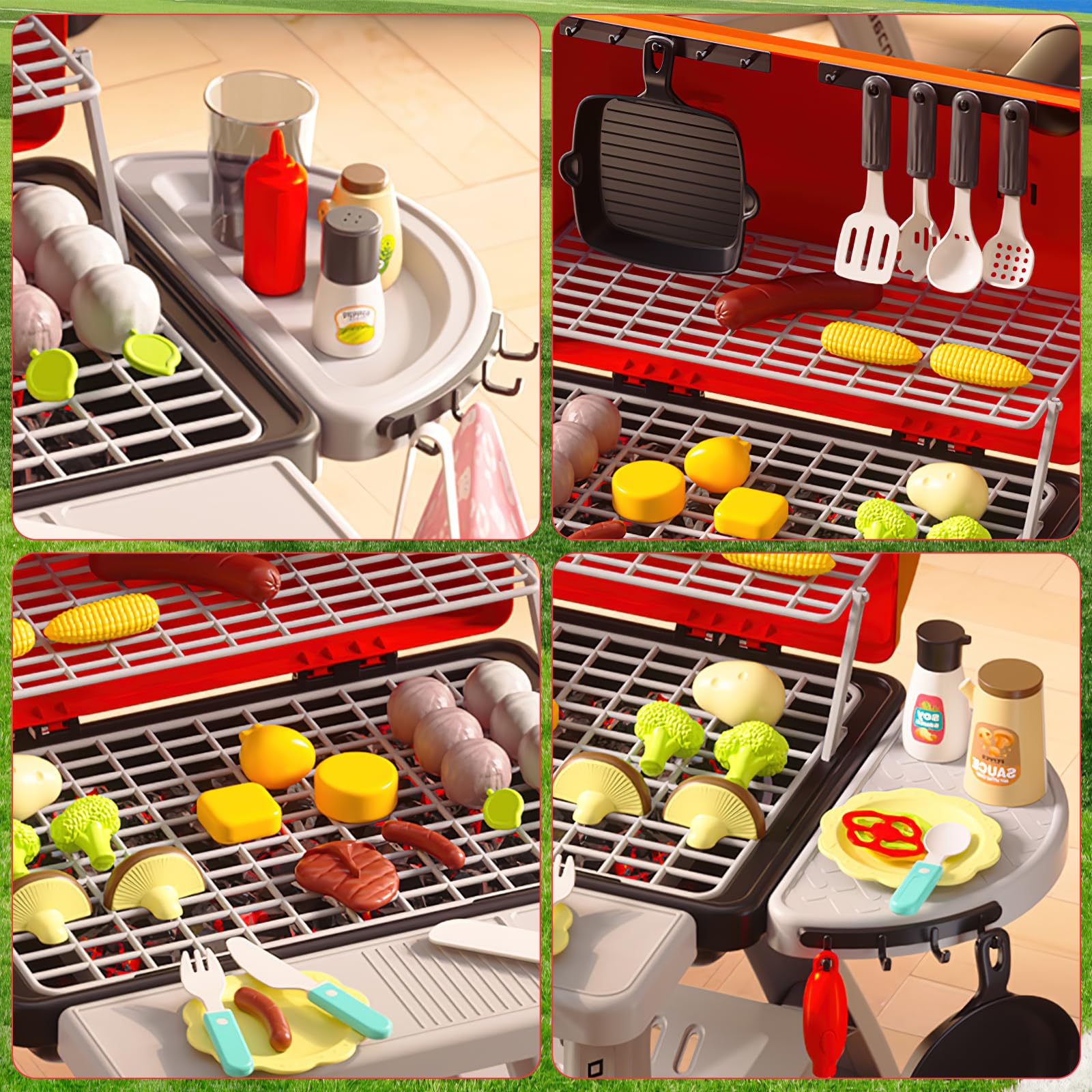 deAO Kids BBQ Grill Playset - 23.6