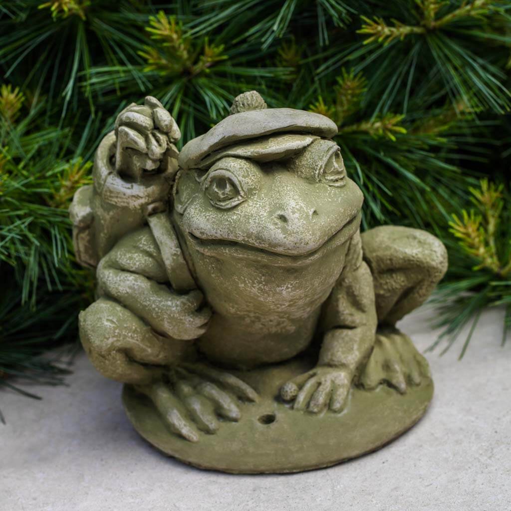 Campania International Golter Frog Statue - Outdoor Garden Decor for Golf Lovers, Perfect for Lawn, Patio, and Backyard Decorations