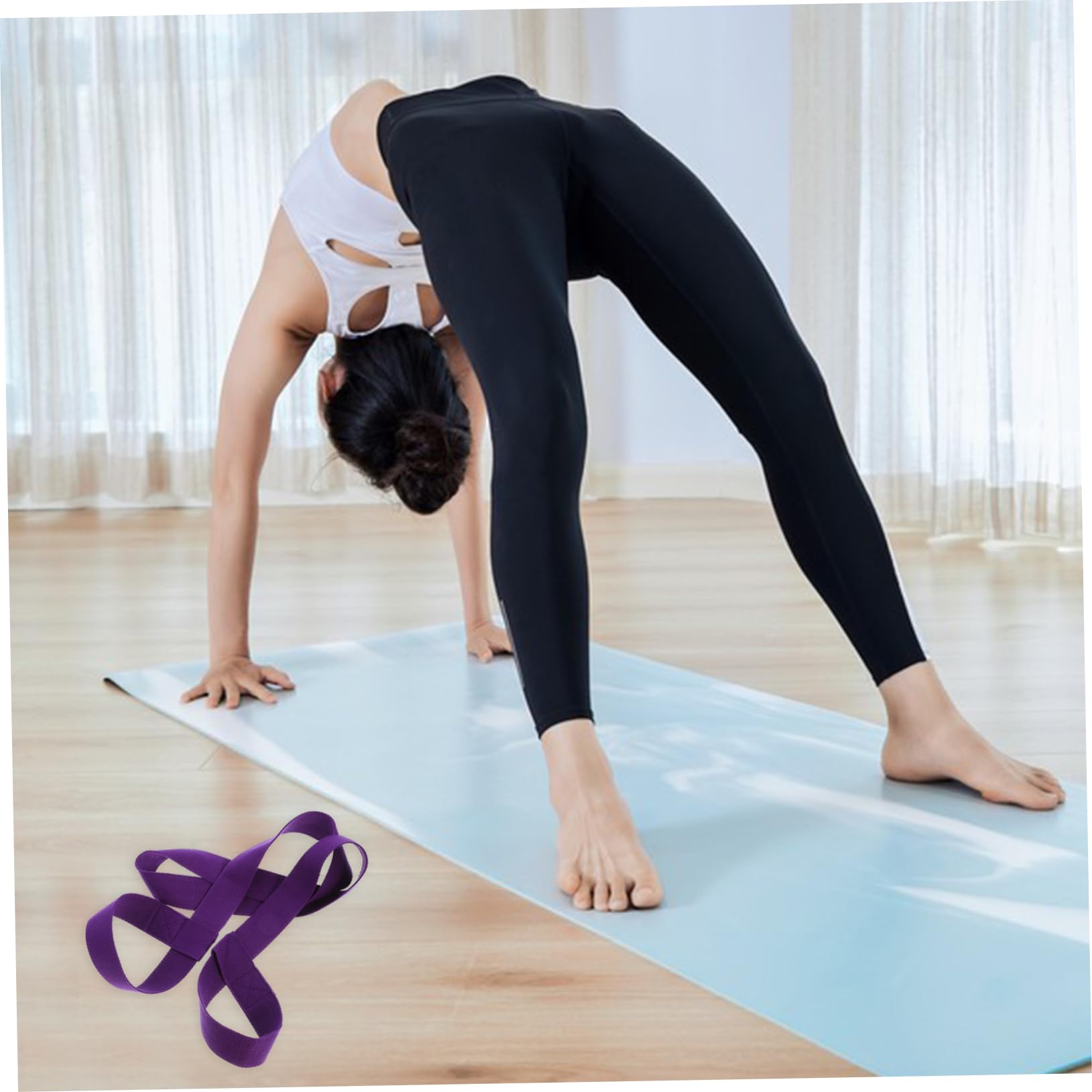 Premium Yoga Mat Strap - Non-Slip Yoga Mat Carrier with Adjustable Band for Yoga Training, Travel & Storage | Ideal for Yoga Classes, Gym, Home Practice & Outdoor Workouts