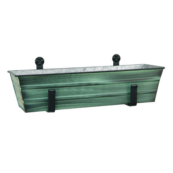 Decorative Flower Box with Wall Brackets - Hanging Planter for Indoor & Outdoor Garden Decor - Perfect for Windows, Balconies, and Patios