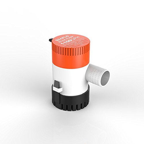 LIGHTEU® 12V DC 1100GPH Non-Automatic Bilge Pump, Submersible Water Pump for Marine Boats, Yachts, Caravans & Outdoor Garden Use - SFBP1-G1100-01 | Ideal for Flood Control, Pool Draining & Emergency Water Removal