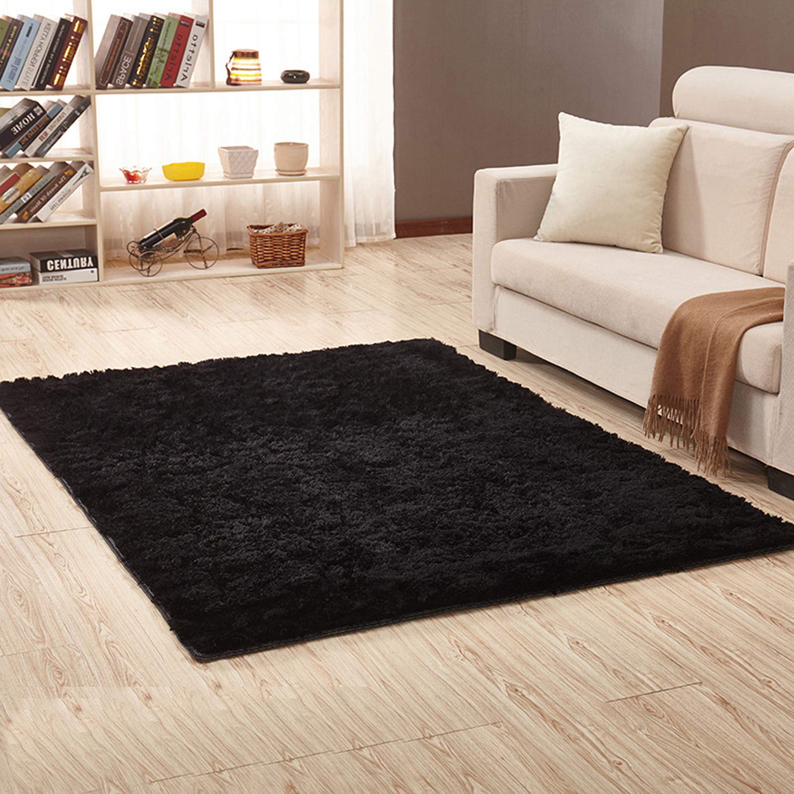 Super Soft Fluffy Shaggy Rug - Non-Slip Large Area Carpet 50x80cm for Living Room & Bedroom - Modern Extra Large Floor Mat with No Shedding - Perfect for Cozy Home Decor & Kids Play Area