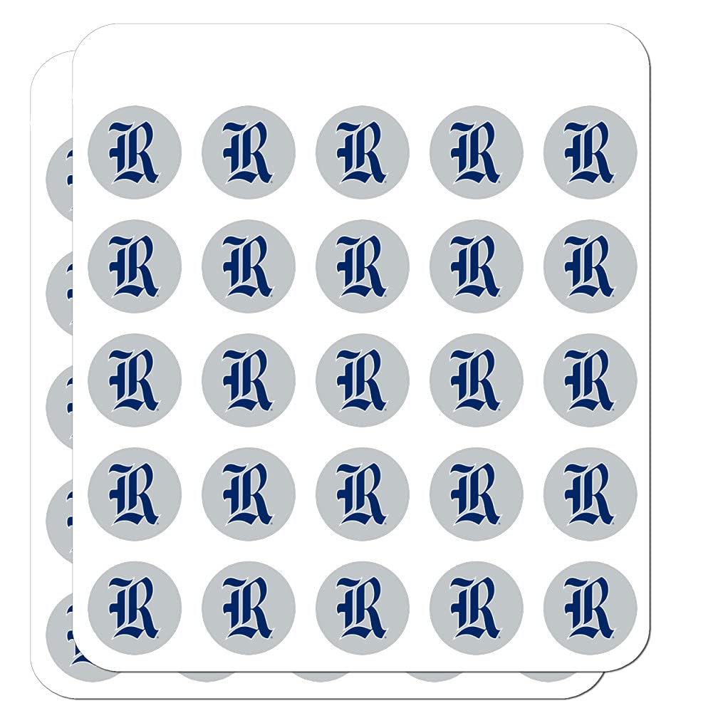 Rice University Owls Logo 1 Inch Planner Stickers - Clear Vinyl Decals for Scrapbooking, Bullet Journal, DIY Crafts & School Supplies (Pack of 50) - Perfect for Planners, Calendars, Laptops & Water Bottles