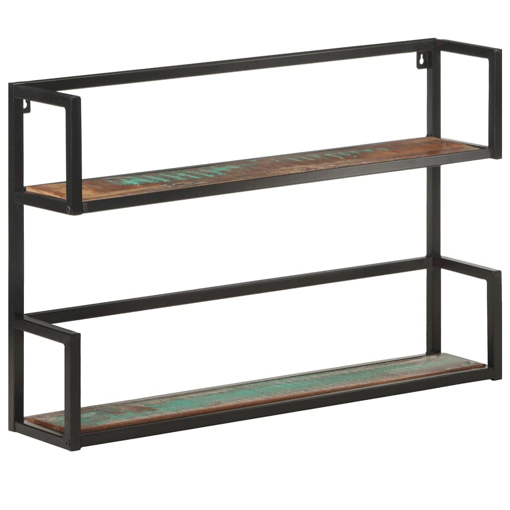 35.4x7.9x23.6 Inch Solid Reclaimed Wood Wall Shelf - Square Bookshelf & Cloud Shelf for Bathroom, Bedroom, Kitchen & Living Room | Rustic Home Decor & Storage Solution for Books, Plants & Essentials