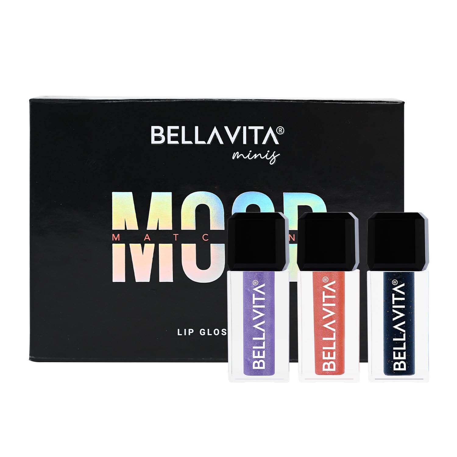 BELLAVITA Mini Lip Gloss Set of 3 | 2ml Each | pH Color Changing Lip Gloss | Hydrating Non-Sticky Formula | Glossy Finish | Perfect Gift for Women | Ideal for Daily Wear, Parties & Special Occasions