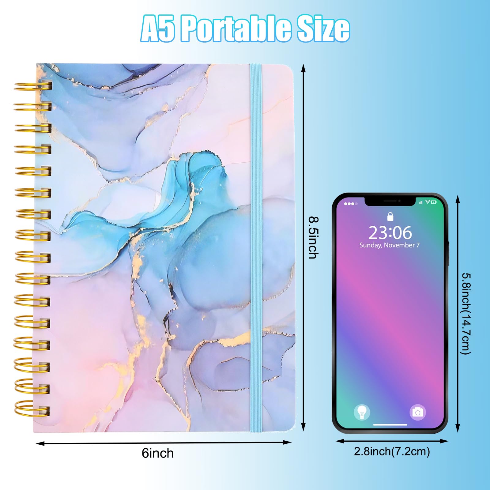 Premium Hardcover Spiral Notebook - 6