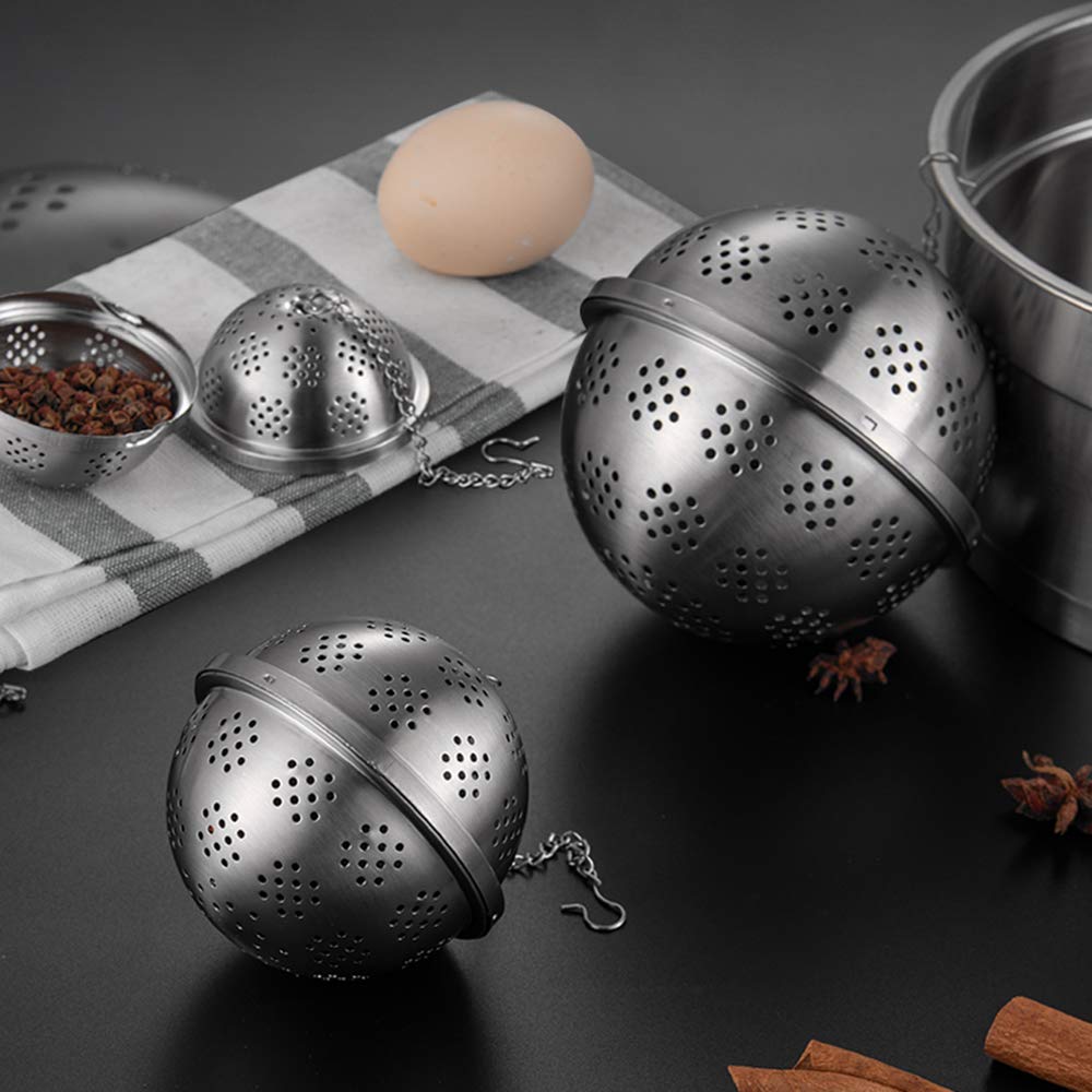Premium Stainless Steel Tea Infuser Ball - 7.5CM Loose Leaf Tea Strainer for Tea, Soup & Seasoning | Perfect for Home, Office & Camping Use