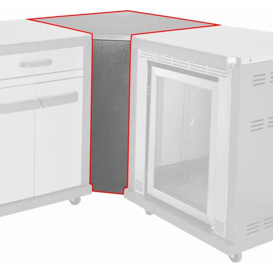 Coleman Revolution Corner Unit No Draw Black Gloss REVCOGL - Premium Corner Cabinet for Kitchen, Bathroom & Office Storage - Space-Saving Solution for Small Homes & Apartments
