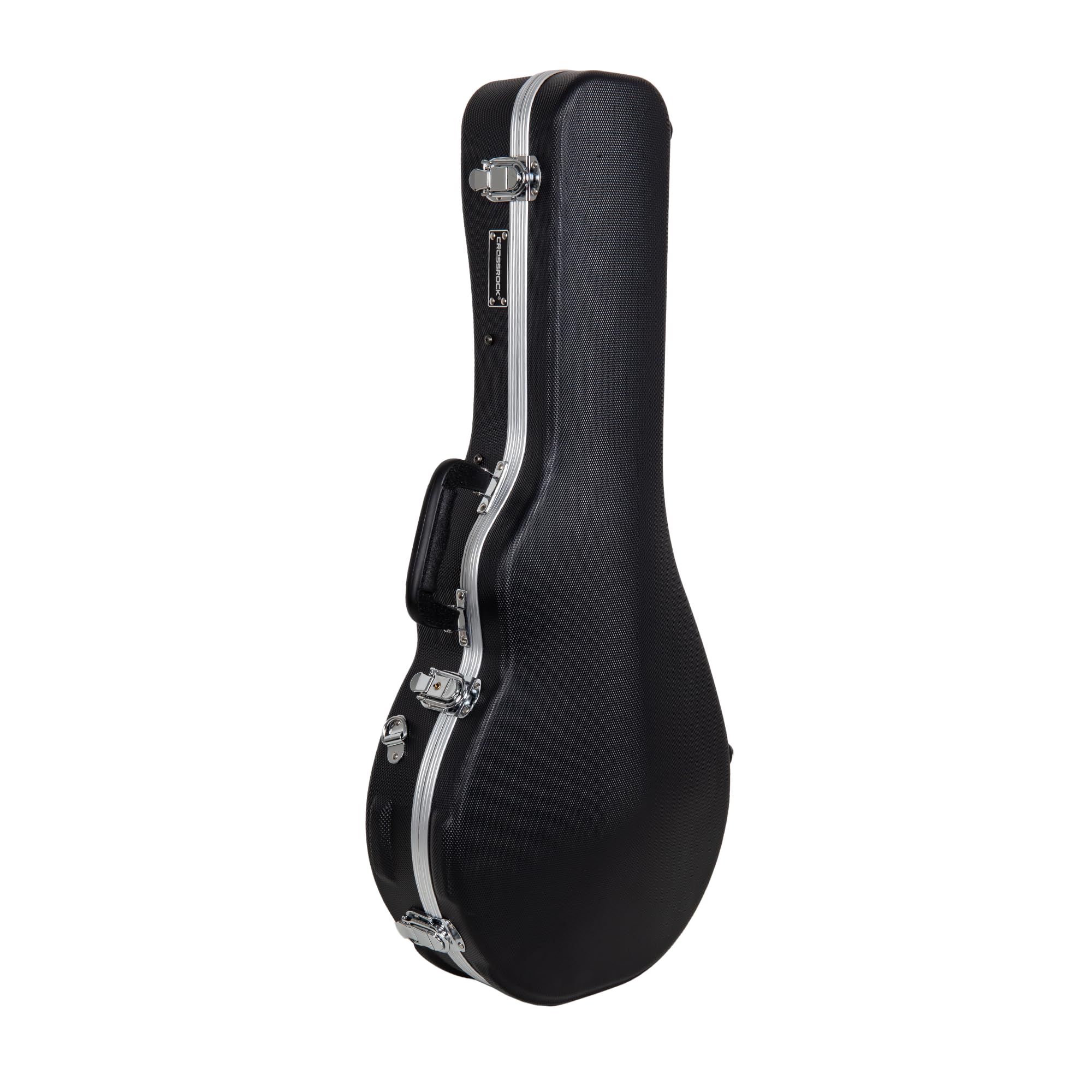 Crossrock ABS Molded F-Style Mandolin Hard Shell Case - Black (CRA861MFBK) | Durable Protection for Travel & Performance