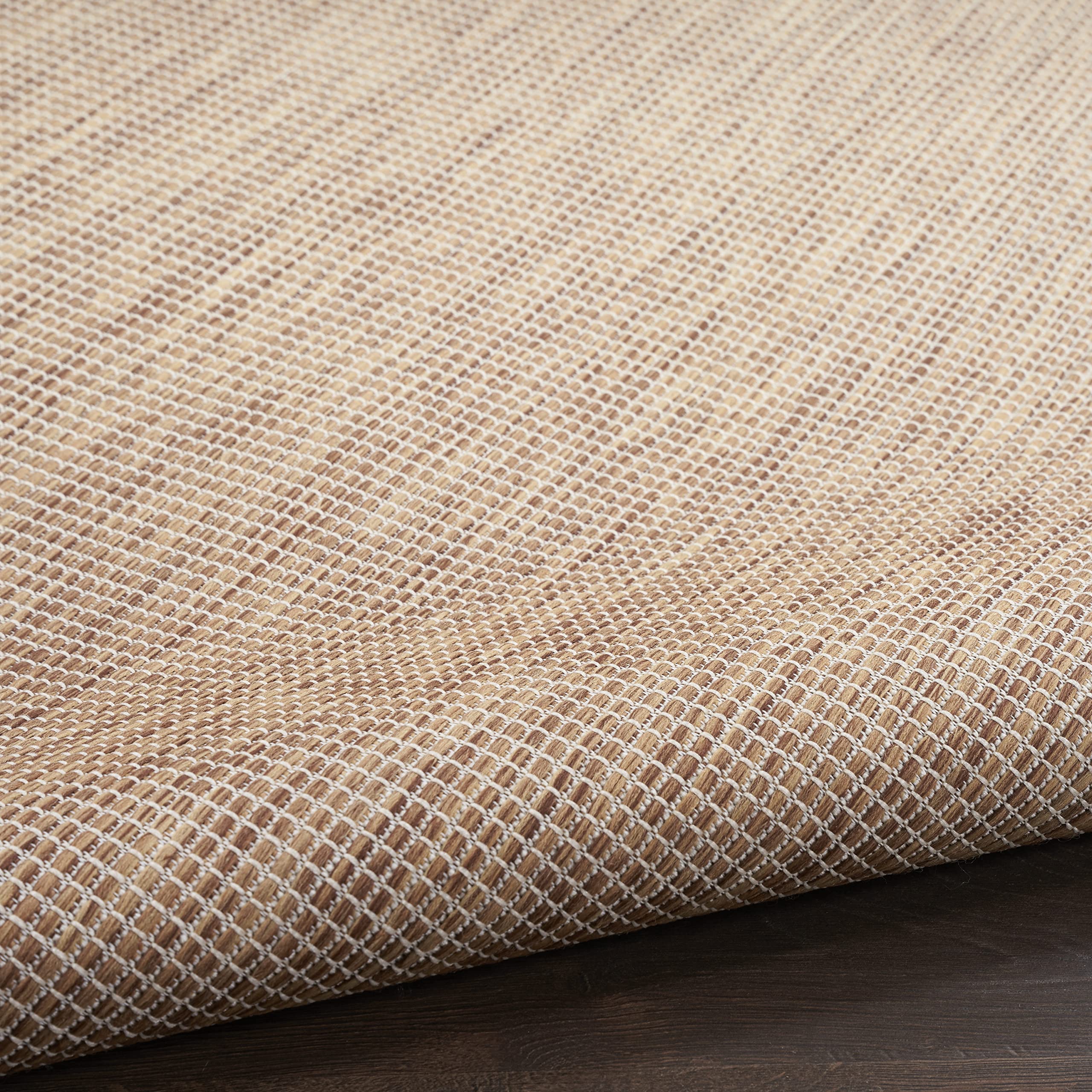 Nourison Positano 8' x 10' Indoor/Outdoor Jute Area Rug - Easy to Clean, Non-Shedding, Durable for Bedroom, Living Room, Dining Room, Backyard, Deck & Patio - Perfect for Home Decor, Outdoor Entertaining & High-Traffic Areas
