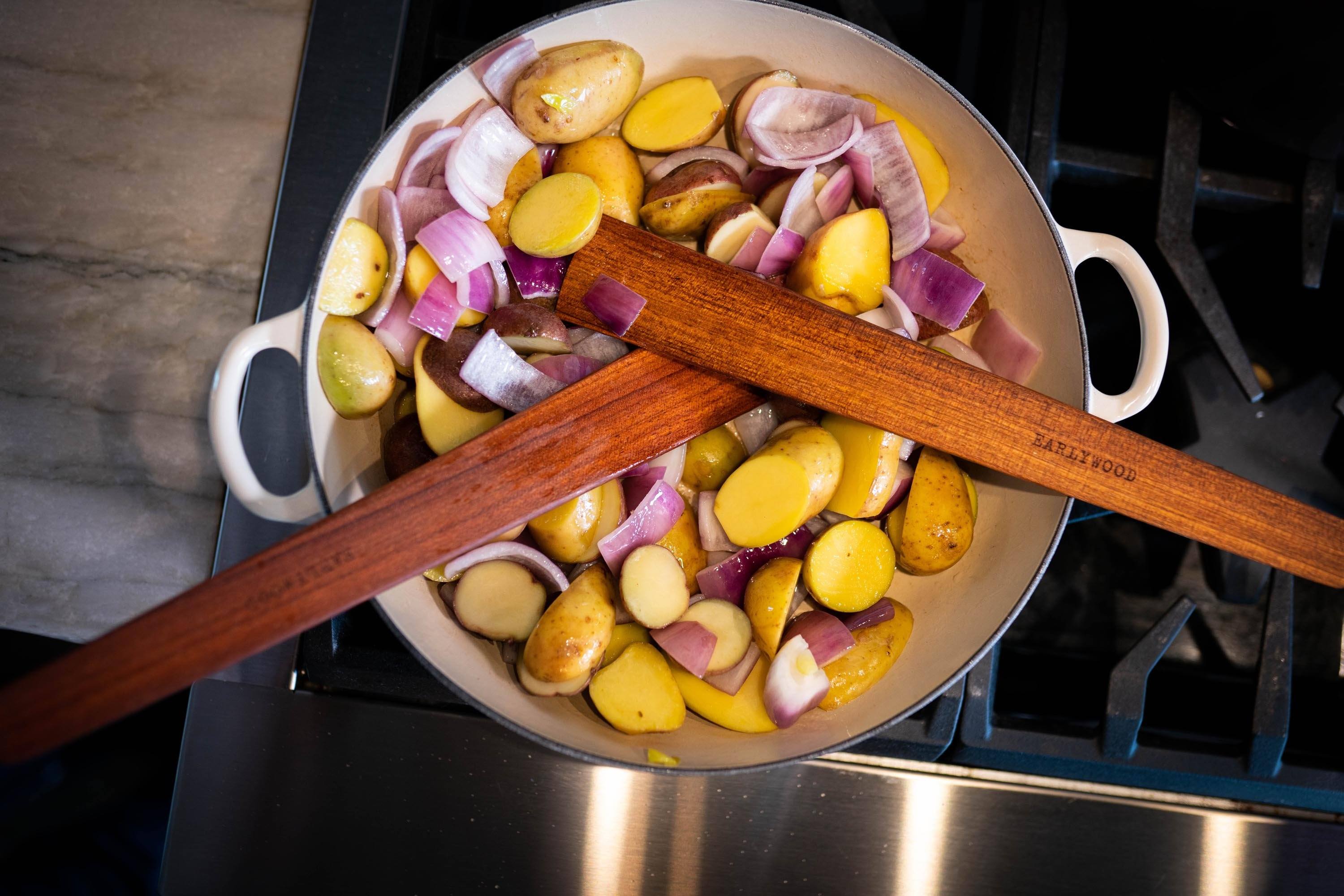 Nonstick Flat Bottom Saute Pan Set - 3 Piece Stainless Steel Cookware for Induction Stovetops - Perfect for Frying, Searing & Stir-Frying in Home Kitchens