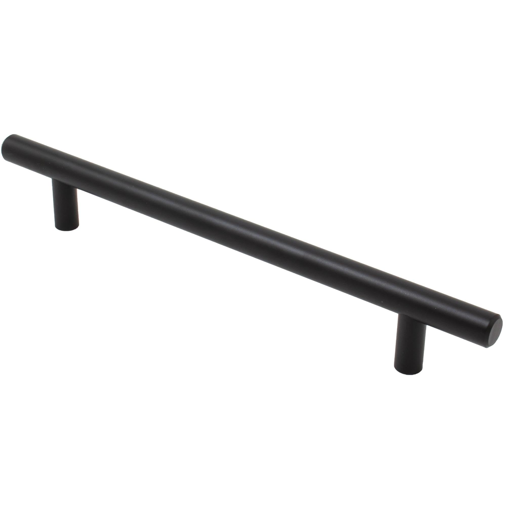 Stone Harbor Hardware Bar Cabinet Pull - 160mm Center to Center, 220mm Overall Length, Matte Black Finish - Perfect for Kitchen Cabinets, Bathroom Vanities & Furniture Drawers