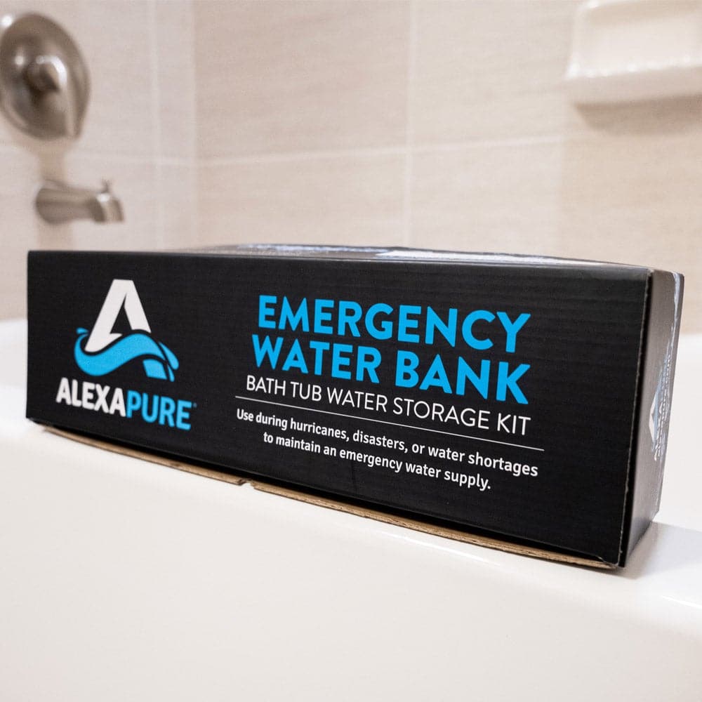 Alexapure Emergency Water Bank - Portable Water Filtration System for Survival, Camping & Outdoor Adventures (BPA-Free, High Capacity)
