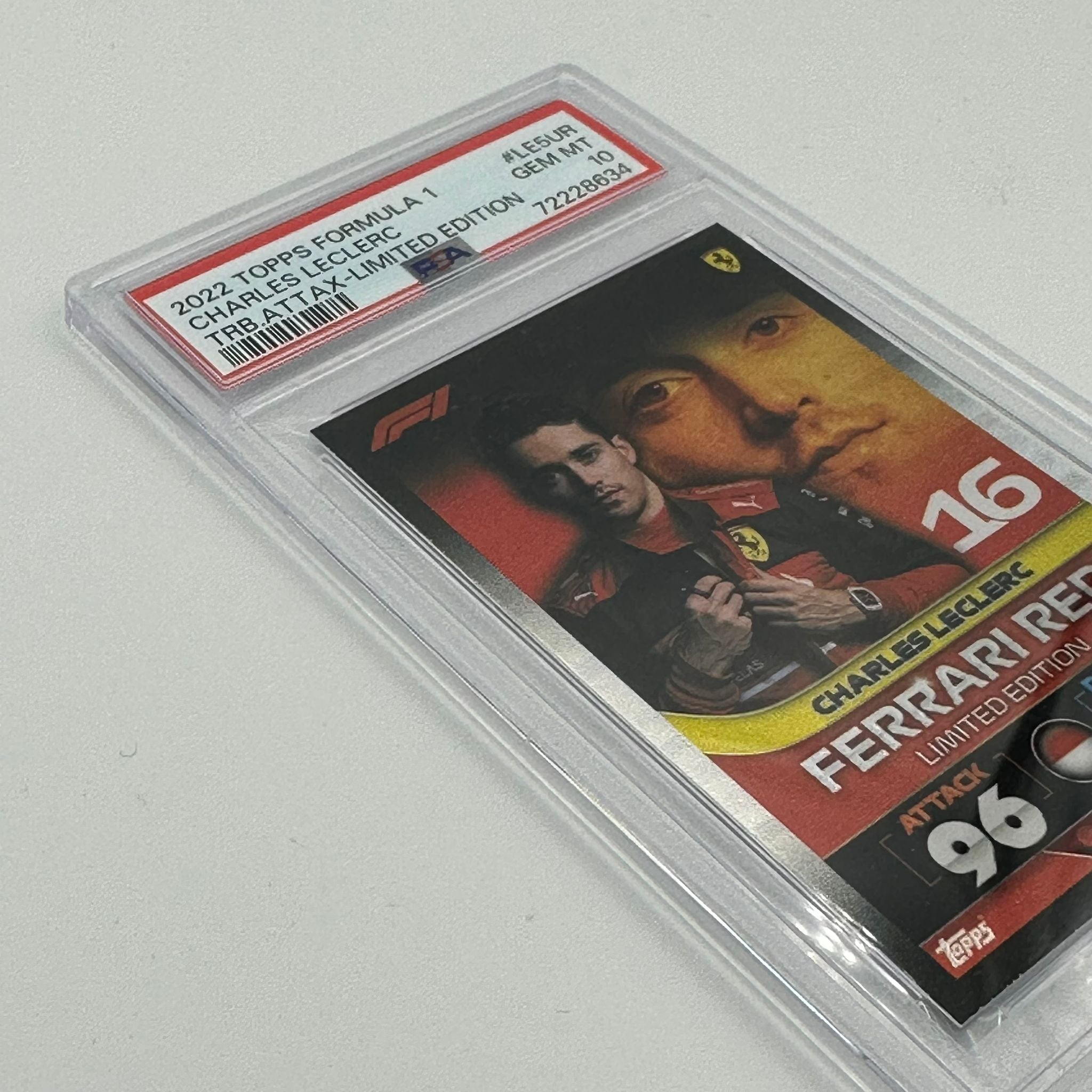 PSA 10 Graded Charles Leclerc Ferrari Red #LE5UR POP 7 - Rare F1 Trading Card for Collectors & Sports Memorabilia Enthusiasts