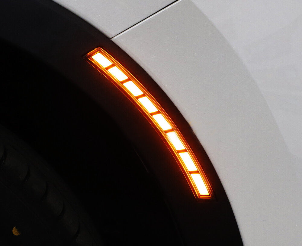 Sequential LED Side Marker Lights - Dark Lens White/Amber for 2023+ Honda CR-V - Upgrade Front Turn Signal Lights for Enhanced Visibility & Style (Perfect for Night Driving & Custom Car Mods)