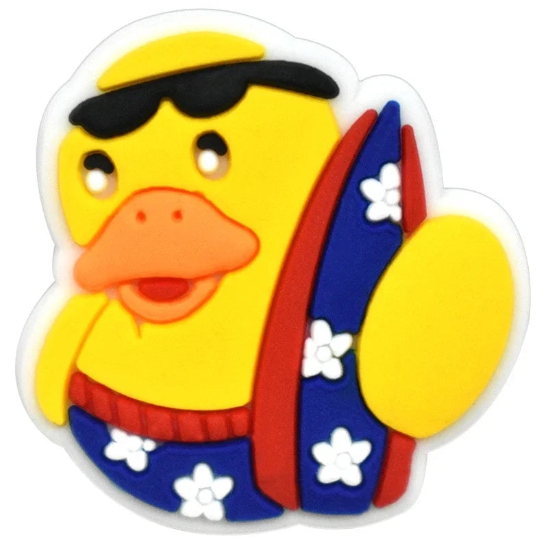 Duck Shoe Charms for Crocs & Sandals - Cute Decor Pins for Kids, Boys, Girls, Men & Women - Perfect for Clogs, Jeans & Buckle Shoes - Fun Accessories for School, Parties & Everyday Wear
