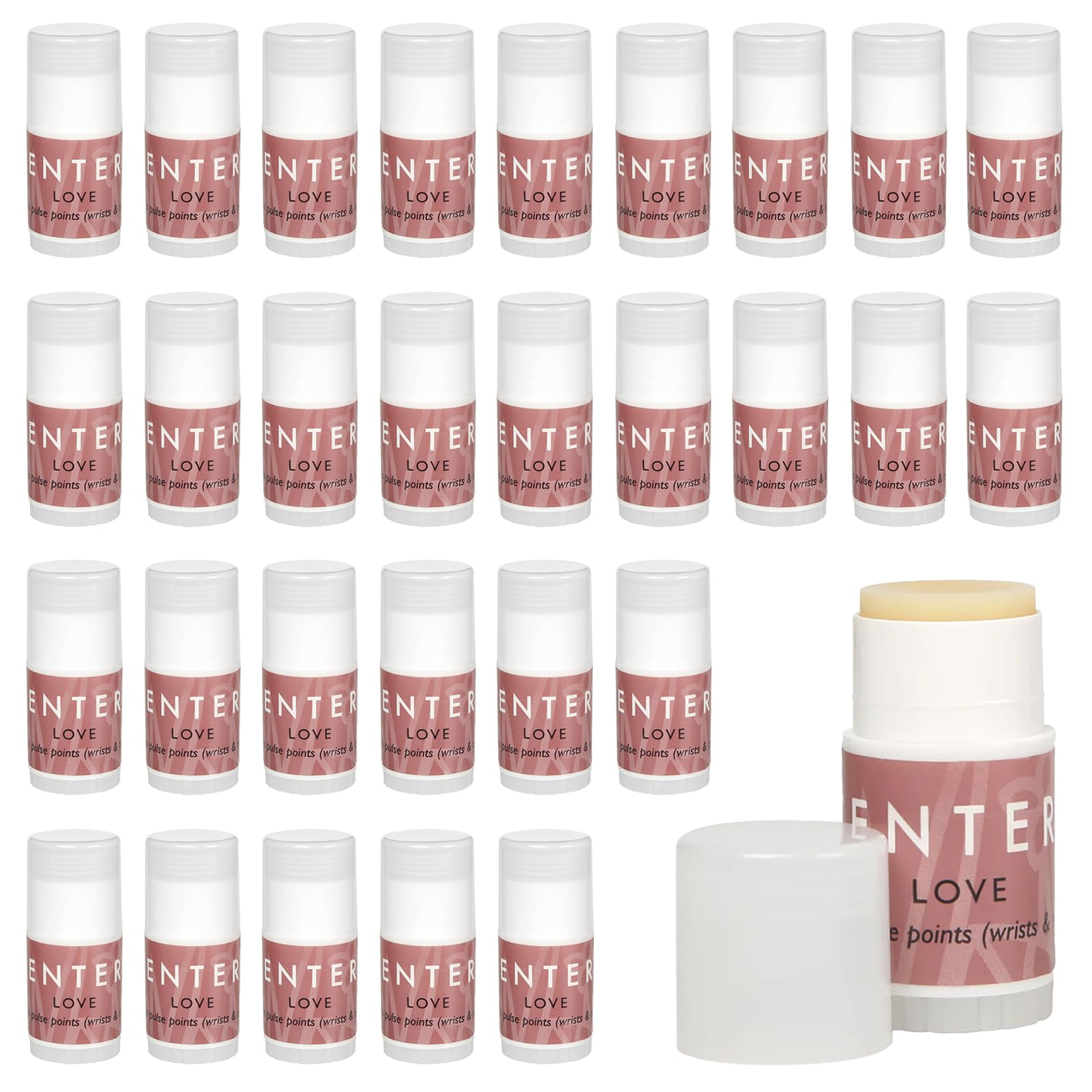 Scentered Aromatherapy Balms Gift Set - 30 Mini Essential Oil Balms (Rose, Patchouli & Cedarwood) for Wedding Favors, Corporate Gifts & Employee Appreciation - Perfect for Stress Relief, Spa Days & Self-Care Moments