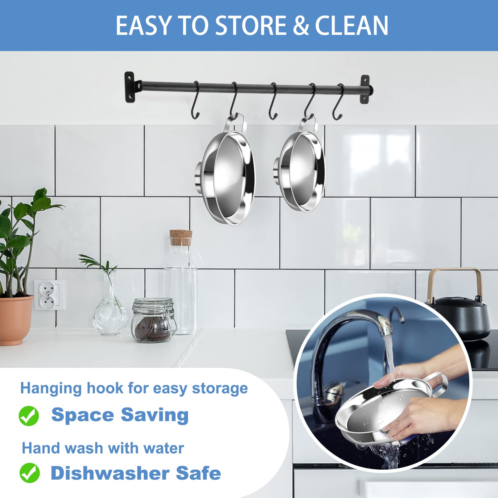 Stainless Steel Canning Funnel Set - 2 Pack (Small & Large) Wide Mouth Kitchen Funnel for Mason Jars, Bottles & Food Preservation - Perfect for Home Canning, Jam Making & DIY Liquor Bottling