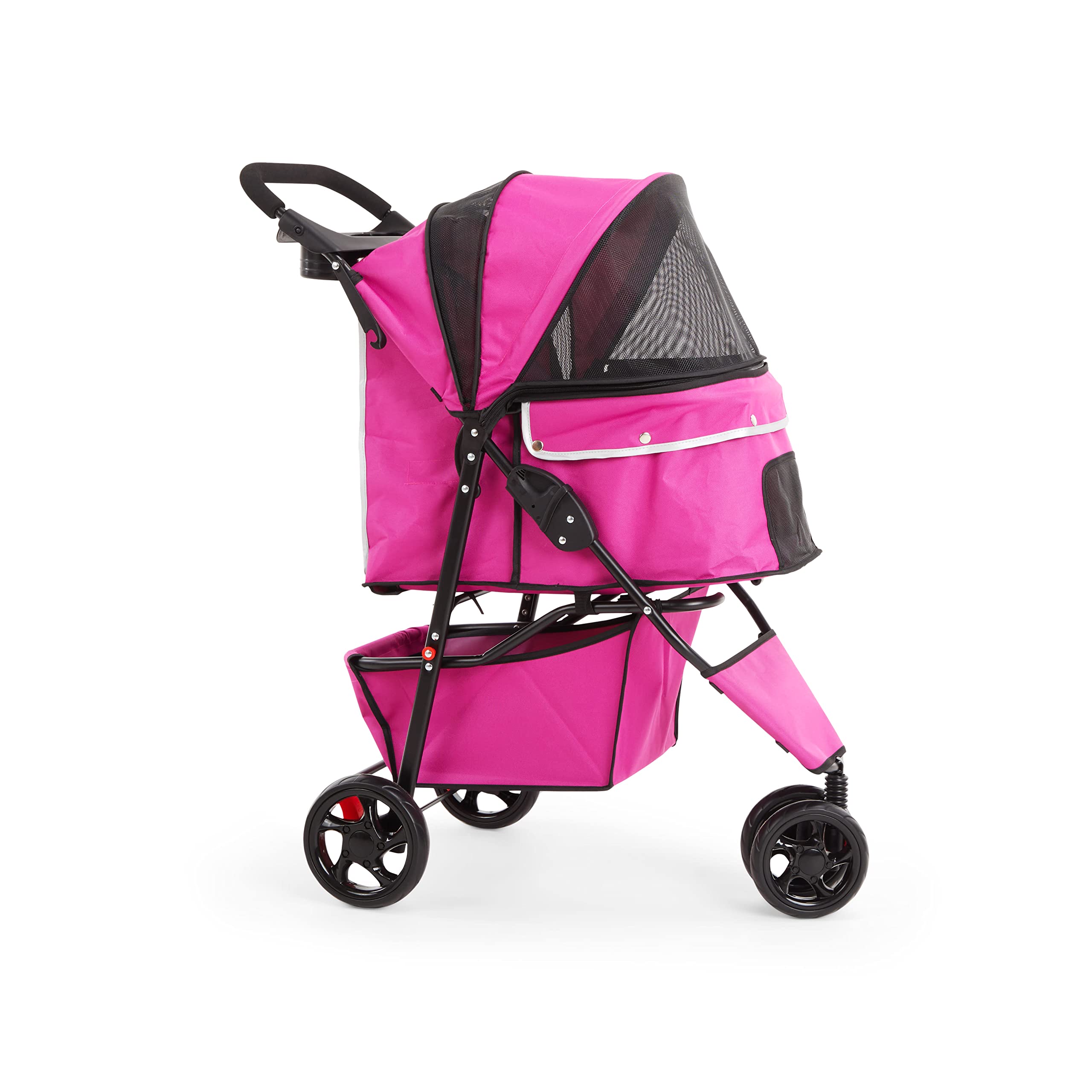 EveryYay Pink Reflective Pet Stroller - 34