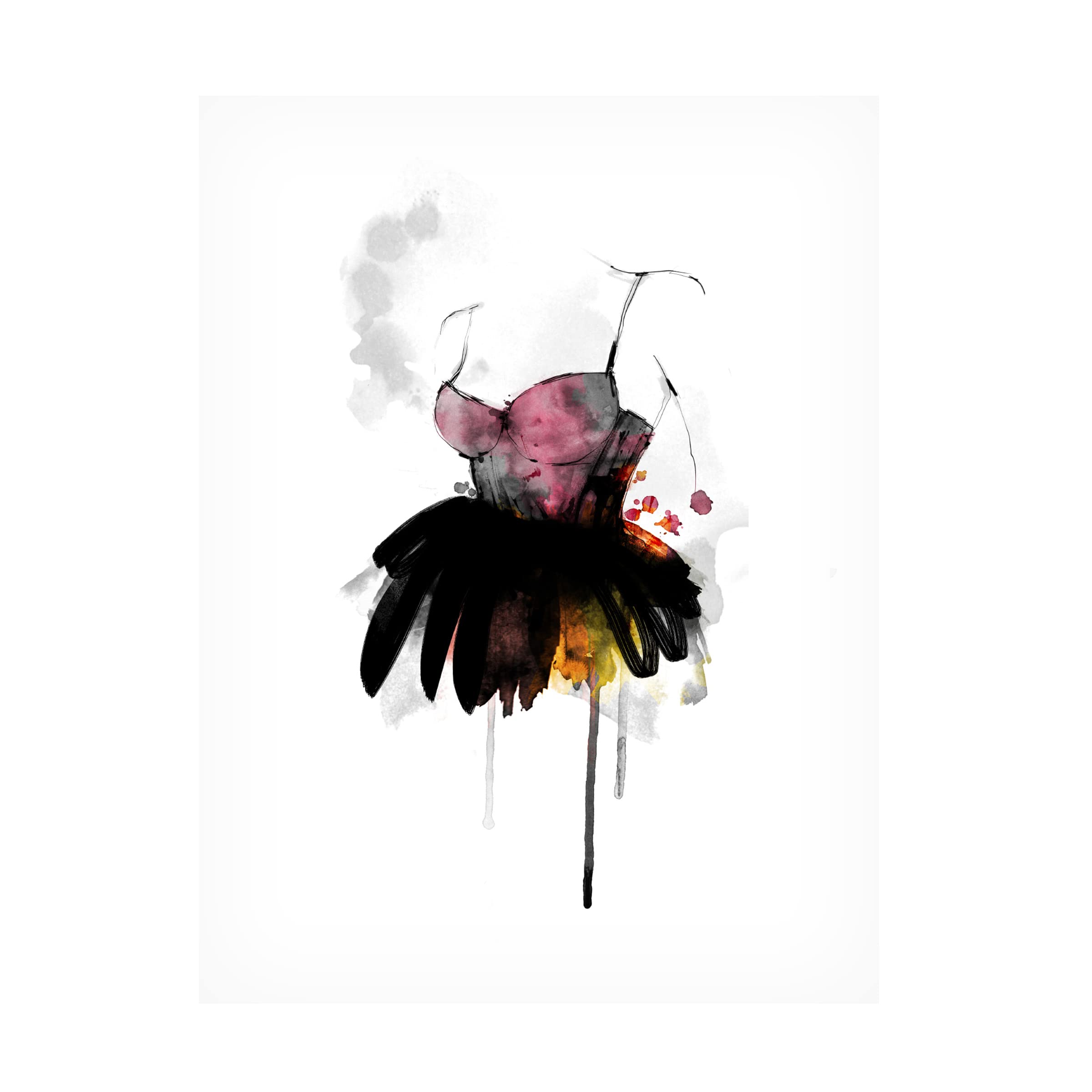 Trademark Fine Art 'The Dress' Canvas Wall Art by Lotta Larsdotter - Elegant Home Decor for Living Room, Bedroom & Office