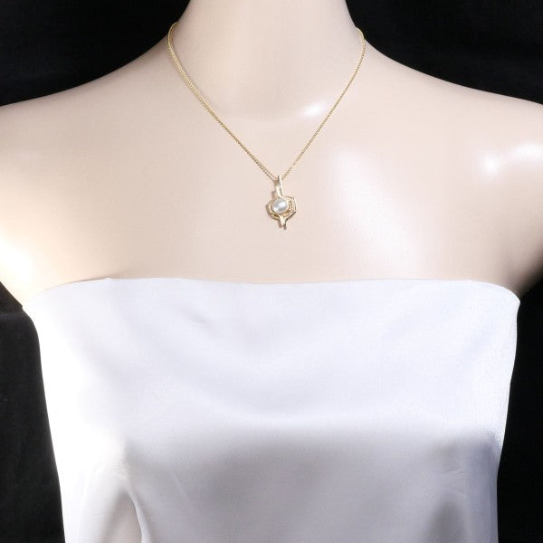 18K Yellow Gold Pearl Necklace for Women - Elegant Bridal Jewelry, Wedding Gift & Anniversary Present - Perfect for Formal Events, Date Nights & Special Occasions