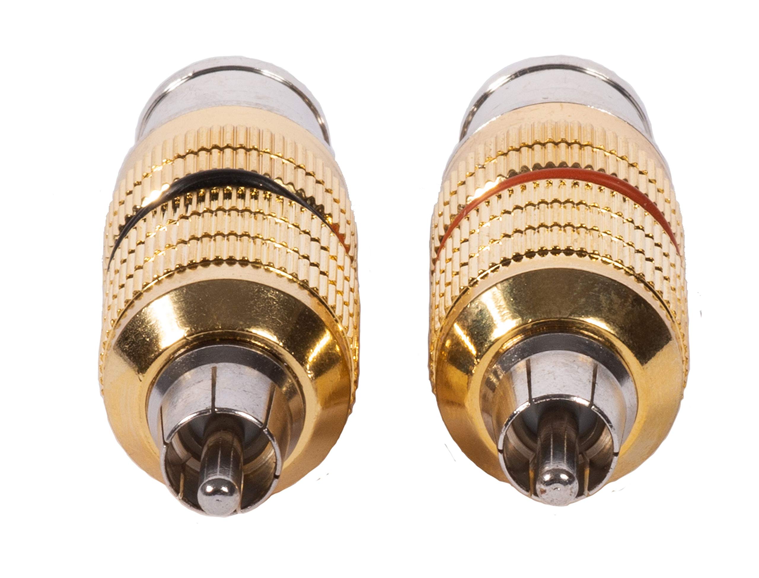 High-Quality Clear Female XLR to Male RCA Adapter Cables (CGA FXLR-MRCA) - 2 Pack (1 Pair) for Professional Audio, DJ Equipment, and Home Theater Systems