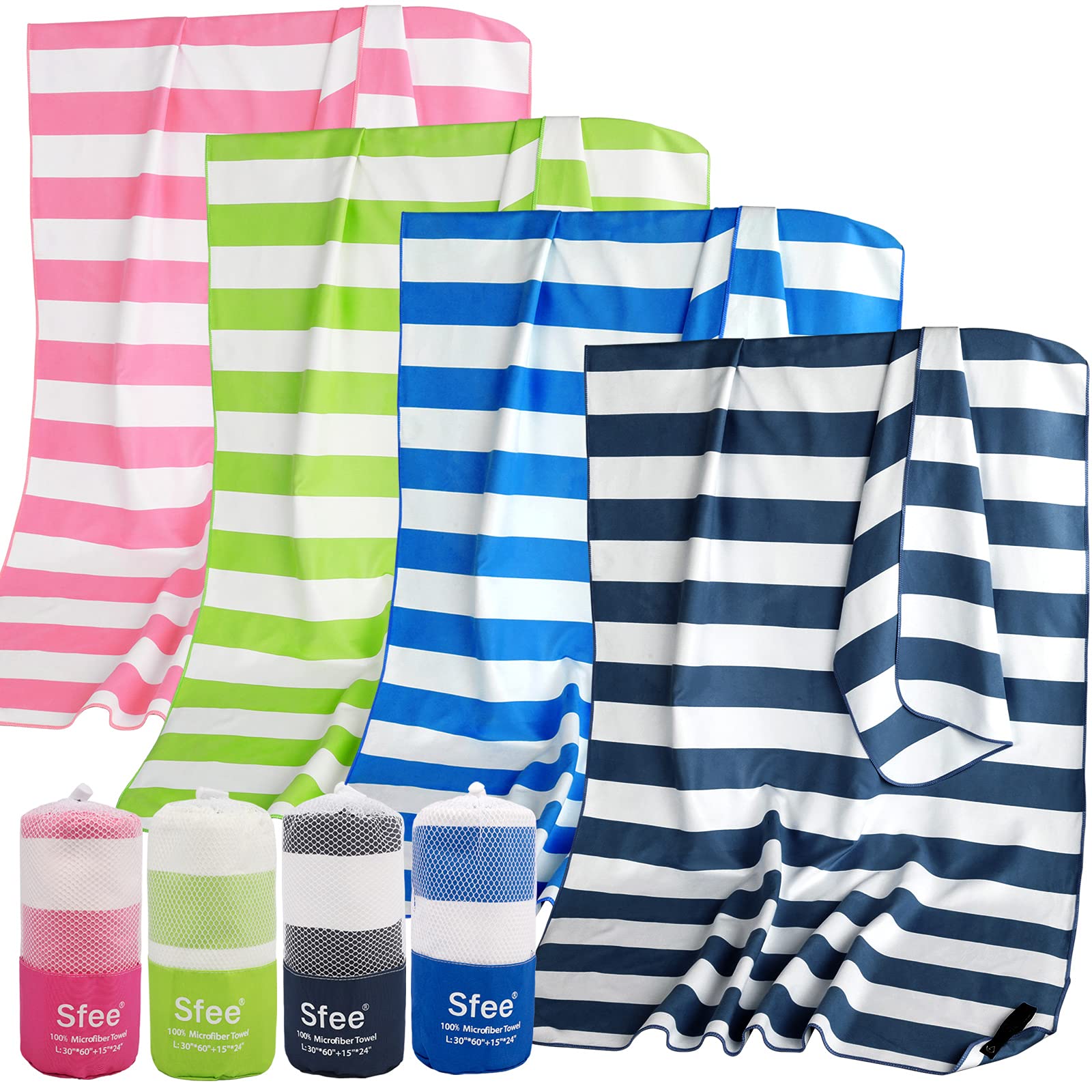 **Sfee 2-in-1 Microfiber Beach Towel - Quick Dry, Super Absorbent & Lightweight for Travel, Camping, Gym, Yoga, Pool & Hiking - Perfect for Outdoor Adventures, Sports & Relaxation**