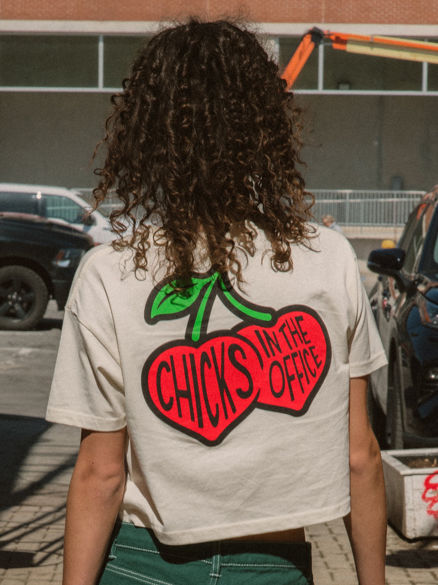 Barstool Sports Chicks in The Office Crop Tee - Women's Casual Short Sleeve T-Shirt for Work, Office, and Everyday Wear | Clearance Sale