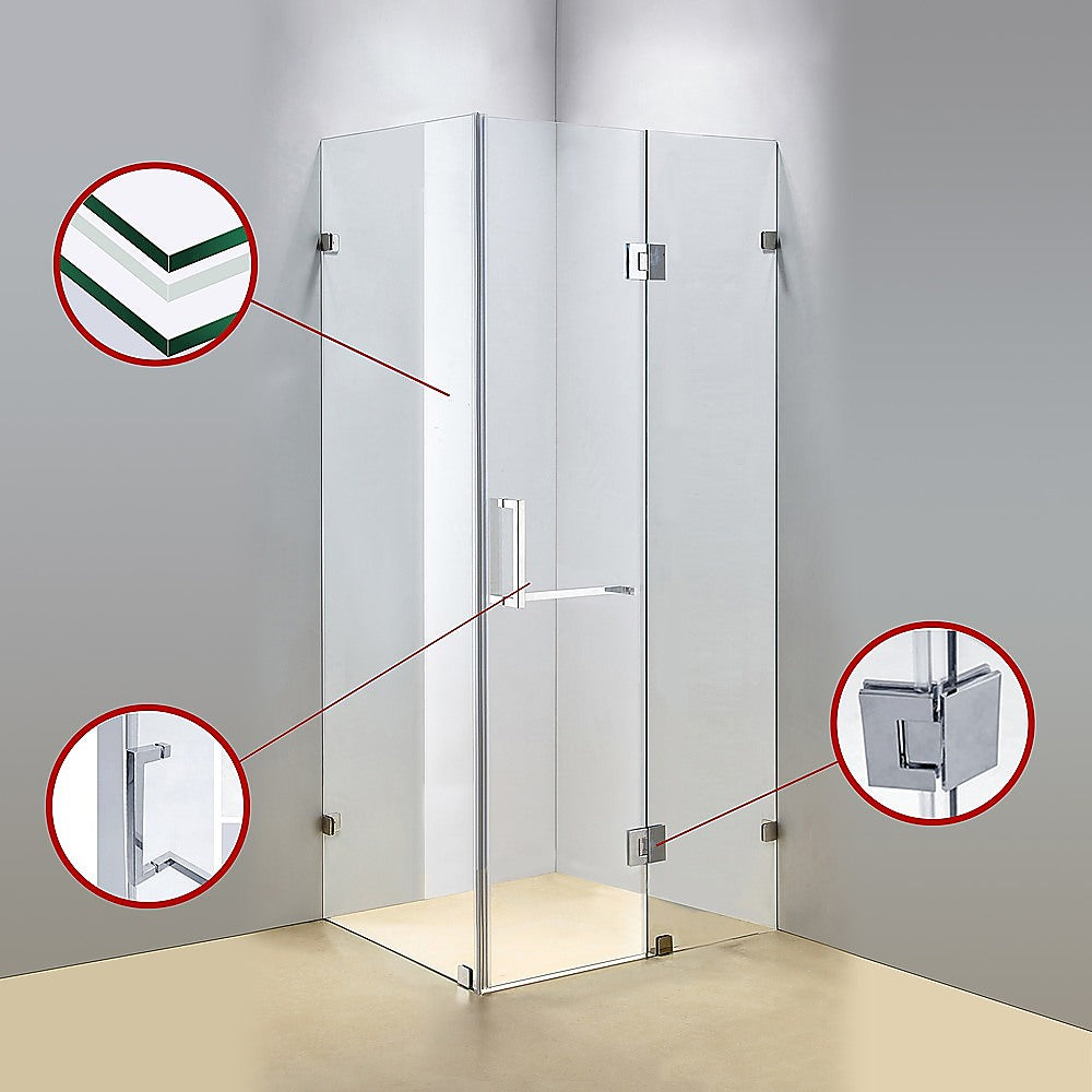 10mm Frameless Glass Shower Screen 35.4