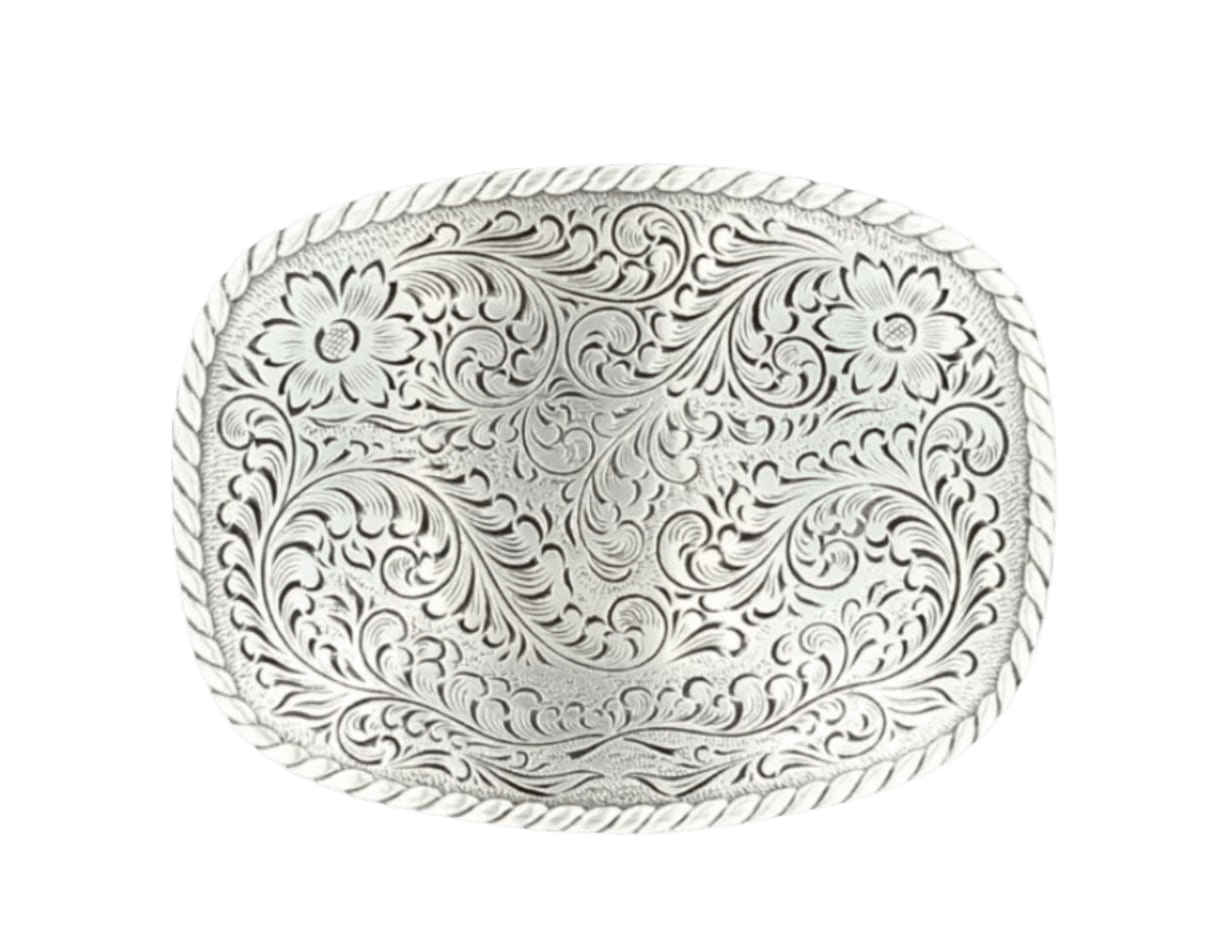 Nocona Floral Scrolled Buckle Western Belt for Women | Stylish Cowgirl Accessory | Perfect for Rodeo, Country Music Festivals & Everyday Wear