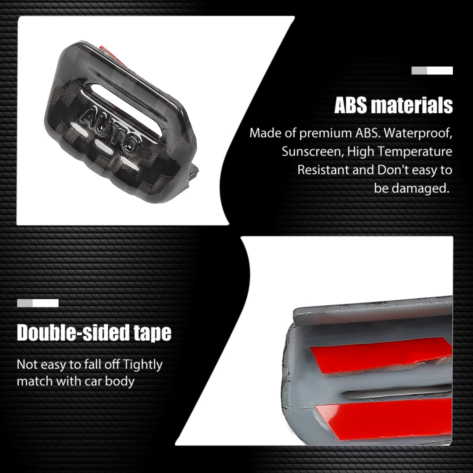 4PCS Carbon Fiber Window Switch Button Cover Trim for Jeep Wrangler JL JLU & Gladiator JT (2018-2024) - Interior Accessories Upgrade for Enhanced Style & Protection