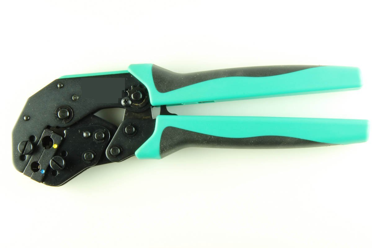 16-10 Gauge Ratchet Crimp Tool for Insulated Flag Connectors - 1 Pack - Perfect for Automotive Wiring & Electrical Repairs