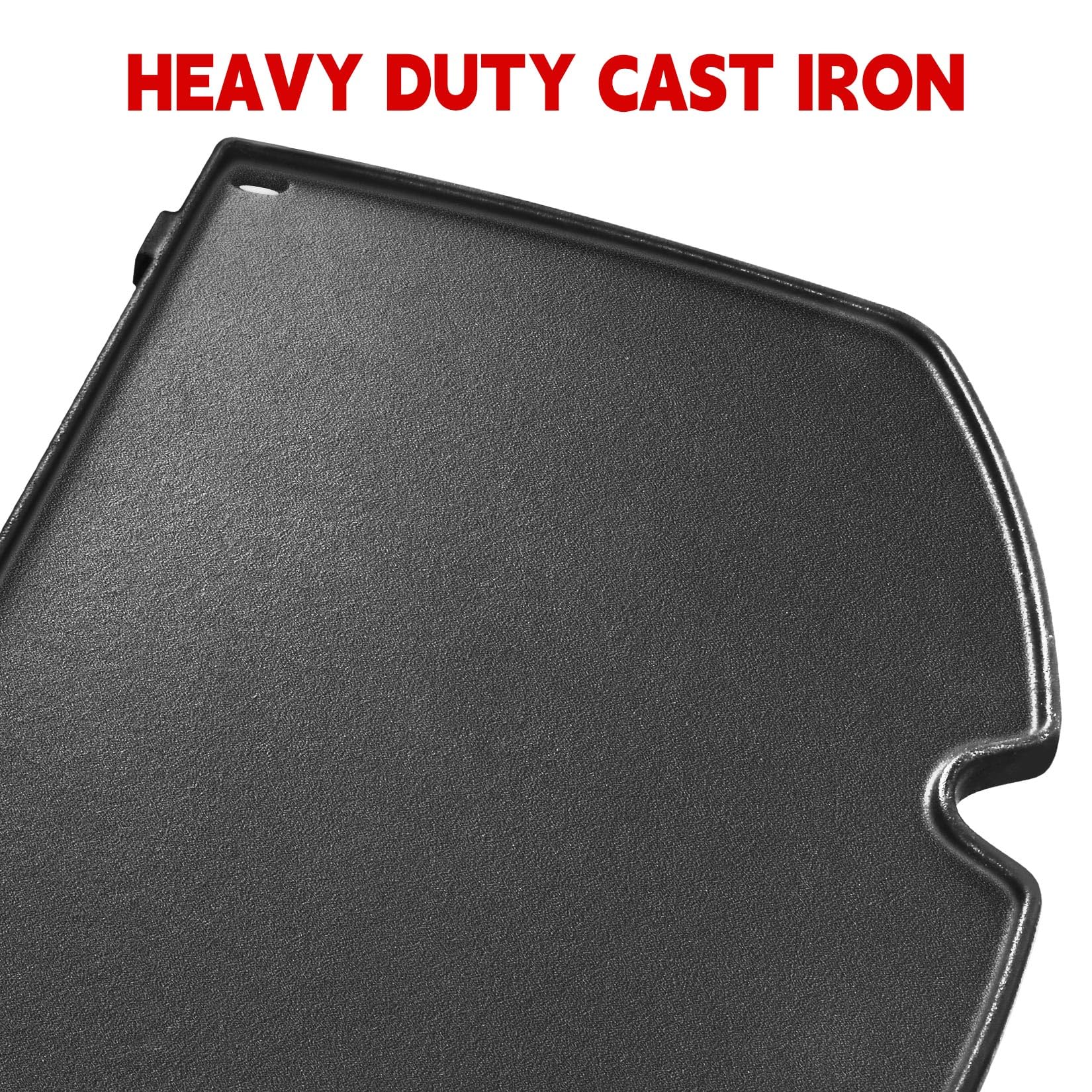 GGC 6558 Cast Iron Griddle for Weber Q100 Q120 Q1000 Q1200 Series Grills - 12.6